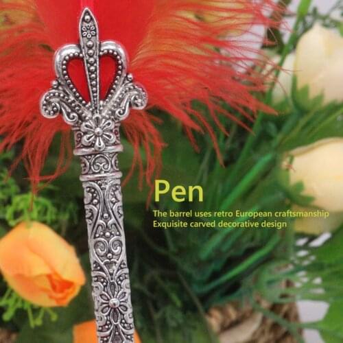 1set Retro Vintage Calligraphy Feather Dip Pen Writing Ink Set Stationery Quill Fountain Pens Creative Vintage Pen Dropshipping