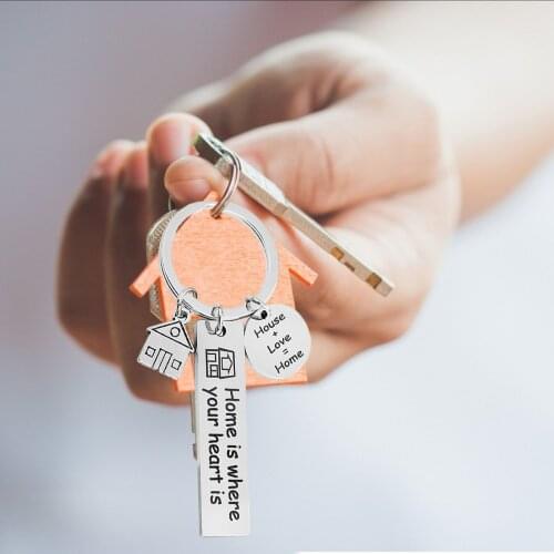 Personalized Men Keychain Durable Hand-polished With Engraved Letter Anniversary Valentines Day Gift For Boyfriend Or Husband