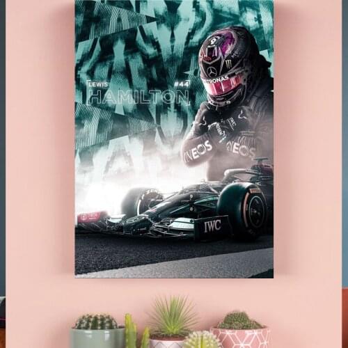 Character lewis Hamilton passion racing car driver teen room decoration poster wall art print high definition quality picture