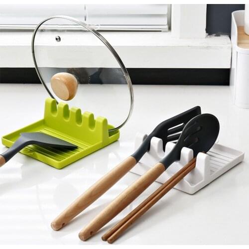 Plastic Kitchen Fork Holders Spatula Rack Shelf Spoon Shovel Chopsticks Holder Organizer Non-slip Spoons Kitchen Utensil Bracket