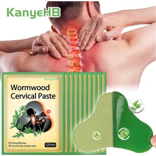 120pcs Cervical Vertebra Pain Relief Patch Wormwood Neck Medical Plaster Joint Leg Back Arthritis Muscle Relieving Balm Sticker