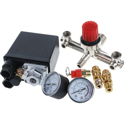 REGULATOR HEAVY DUTY Air Compressor Pump Pressure Control Switch + Valve Gauge