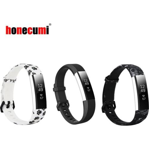 Honecumi Bands For Fitbit Alta HR 3 Pack Silicone Sport Wristbands Smart Straps Replacement Band for Fitbit Alta HR/Alta
