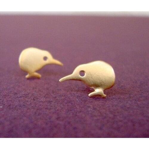 Daisies 10pairs--New Fashion Cute Bird Kiwi Stud Earrings Gold Silver Plated For Women Animal Jewelry Boucles d'oreilles