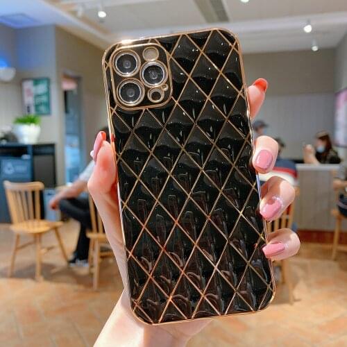 Luxury Fashion Diamond Case For iPhone 12 11 Pro Max X XR XS 8 7 6 S 6S Plus Phone Cover Glitter Shell Pink Black Red Woman Girl