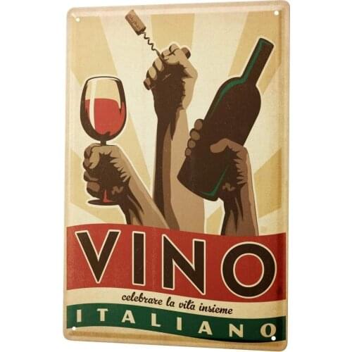 SINCE 2004 Tin Sign Metal Plate Decorative Sign Home Decor Plaques Food Restaurant Decoration Italian Wine Metal Plate 8X12