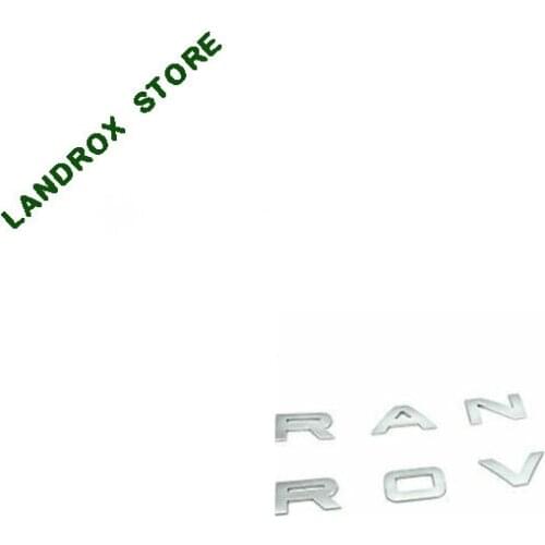 Sliver Front Cover Style Emblem Brand Lettering Sticker for LAND ROVER Range Rover 2010 OEM :LR008141 LR008142