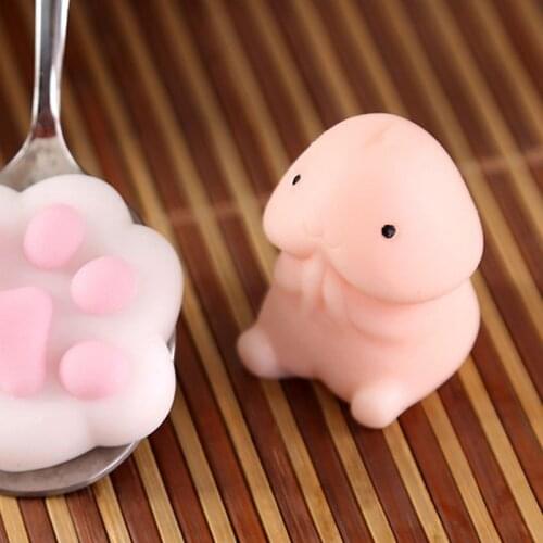 Funny Gift Penis Shape Slow Rebound PU Decompression Squishy Toy Slow Rising Stress Relief Squishy Toys