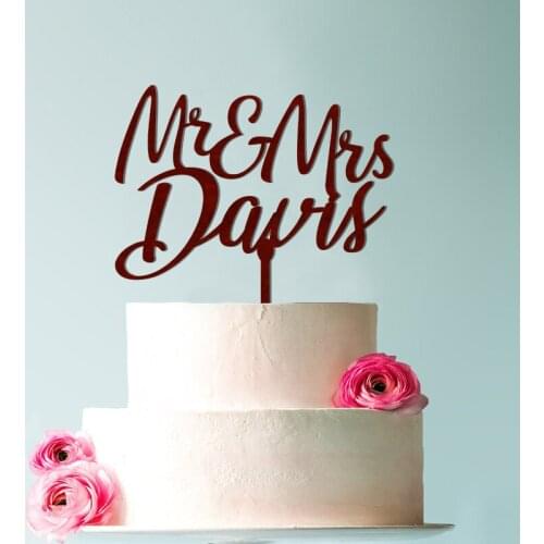 Wedding cake topper, Cake topper for wedding glitter, Mr and Mrs cake topper, wedding cake topper rustic, Personalized Surname
