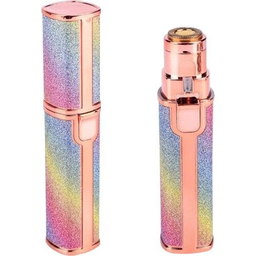 2 IN 1 Rechargeable Electric Eyebrow Trimmer Epilator Female Body Facial Lipstick Shape Hair Removal Mini Painless Razor Shaver