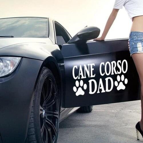 EmpireYing 3 Size 8 Colors Lettering Art Cane Corso Dad Word Styling Dog Car Sticker Truck SUV Laptop Showcase Vinyl Decal Gifts