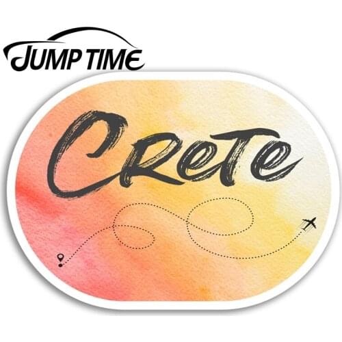 Jump Time for Crete Greece Vinyl Stickers Greek Cool Sticker Laptop Luggage Car Decal Window Wiper Trunk Car Styling