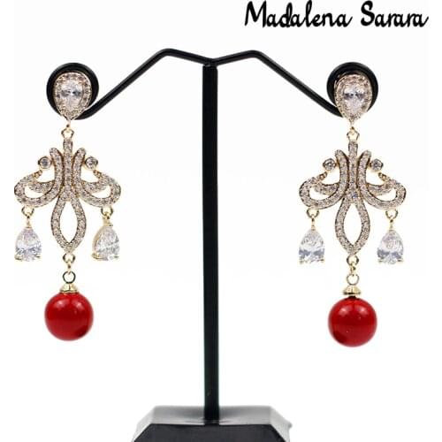 MADALENA SARARA 2021 Fashion Spring Irregular Personality Dangle Women Copper Earrings Middle East Classic Style