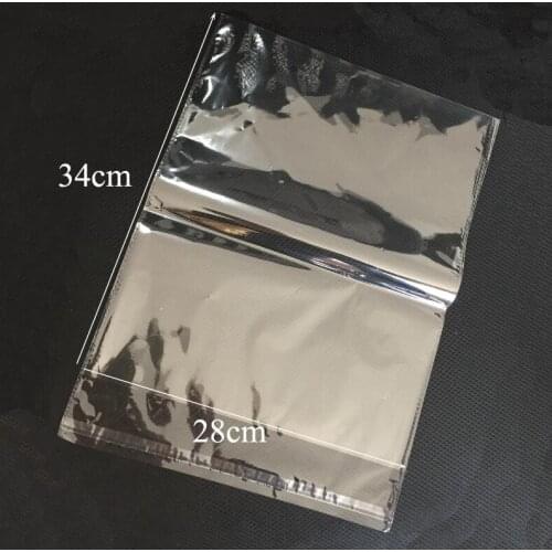 100pcs/lot 28x34cm Large Big Size Clear Self Adhesive Sealing OPP Bags With Holes Christmas Party Packaging Bags Storage Bags
