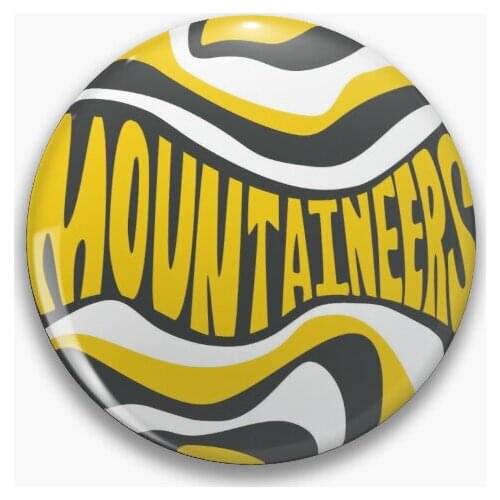 Asu Mountaineers Retro Circle Soft Button Pin Fashion Clothes Cartoon Cute Badge Creative Metal Lover Decor Jewelry Gift Brooch