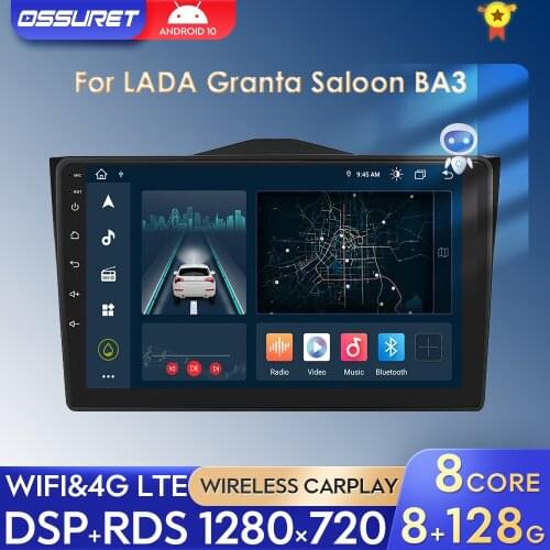 9 inch Android Car Radio Stereo For LADA Granta Saloon BA3 2018 - 2019 Multimedia Video Player GPS Navigation Autoradio Carplay