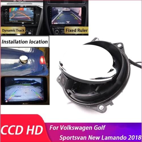 HD Vehicle Parking Camera Flipping Logo Reversing Camera Rear View Camera For Volkswagen Golf Sportsvan New Lamando 2018