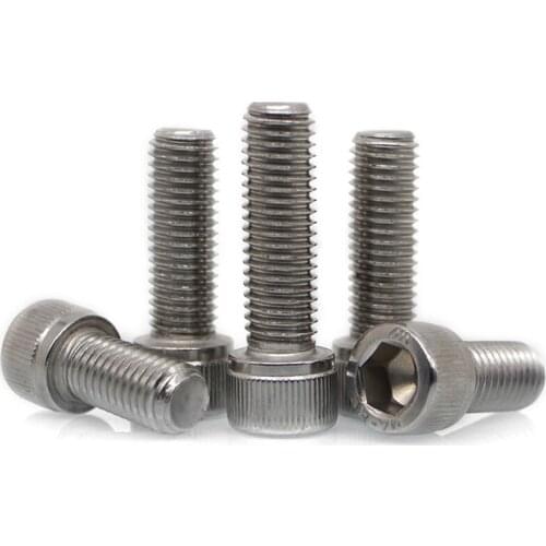 1pcs M16 stainless steel anti-tooth Allen cylinder head knurled screw hex socket cup left teeth reverse thread bolt 30mm-100mm L
