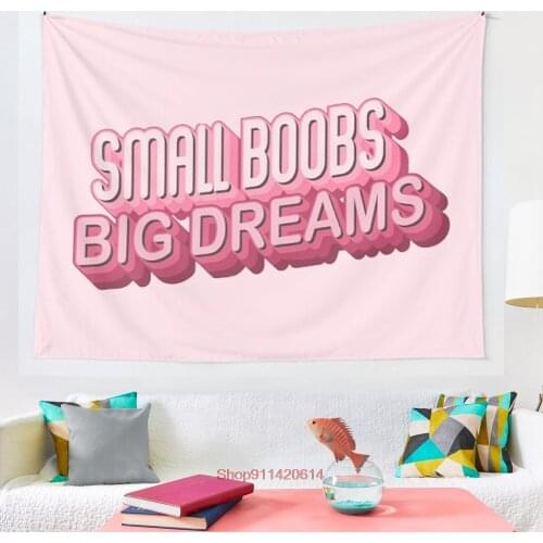 Small boobs big dreams tapestry More Size home living room bedroom decorative wall blanket