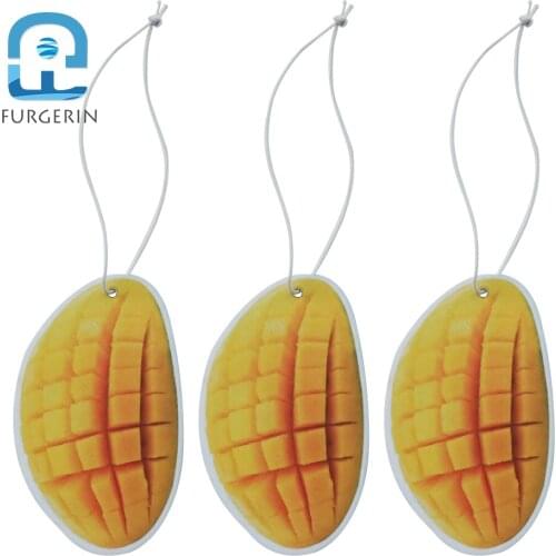 FURGERIN 3PCS Paper Hanging Car Air Freshener for Homes multi-purpose perfume car Good Smell Fruit Scents Fragrance