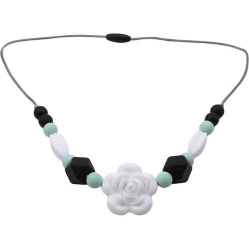 Hot Sale Personal Hand Made Cute Colorful Flower High Quality Holder Pacifier Soother Chain For Baby Good Christmas Gift