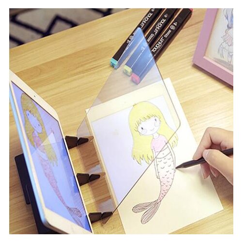 Copy Painting Artifacts Light And Shadow Copy Table Mobile Phone Projection Optical Drawing Template