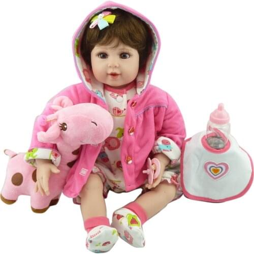 NPK 50CM reborn baby doll real alive girl toddler bebe reborn bonecas pop children gift doll play house toys