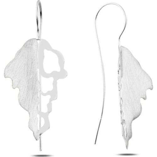 KUTAYDAN Broseli Leaf Earrings 925 Sterling Silver