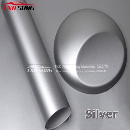 10/20/30/40/50/60X152CM/Lot Silver Matt Vinyl Sticker Matt car wrap vinyl film with air drains Matte silver car vinyl film