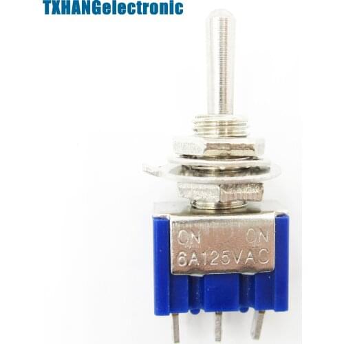 10PCS Mini 6A 125VAC SPDT MTS-102 3 Pin 2 Position On-on Toggle Switches Practic