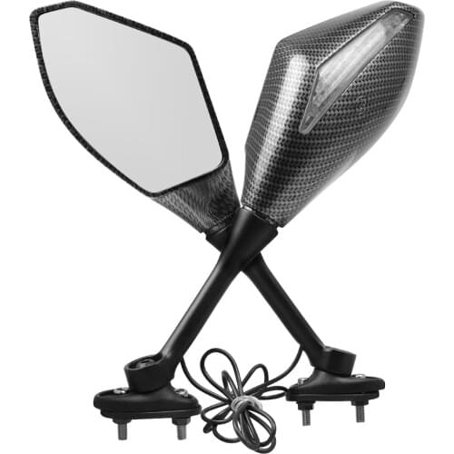 Motorcycle Rearview Mirrors With Turn Signal LED Light For Ducati 899 959 1098 1100 1198 1199 1299 R S panigale