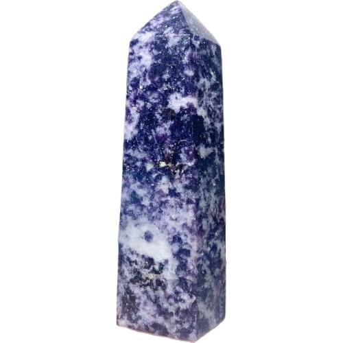 Natural Stones Crystal Purple Quartz Mineral Obelisk， Natural Stone Healing Stone Energy Ore，Home Decoration