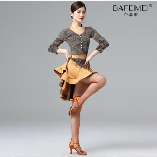 Latin Dance Dress Women New Adult Costume Latin Dance Dresses Clothes For Salsa Dance Dress 7007