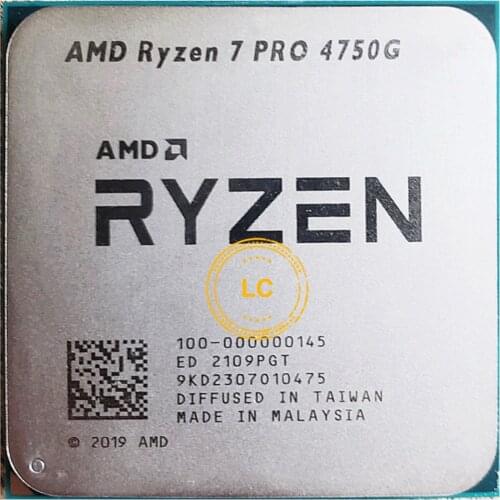 AMD Ryzen 7 PRO 4750G R7 PRO 4750G 3.6 GHz Eight-Core Sixteen-Thread 65W CPU Processor L3=8M 100-000000145 Socket AM4