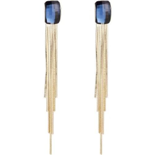 Fashion Shining Earrings Chain Tassel Earring For Women Jewelry Temperament Simple Long Earrings Boucle D'oreille Lady 2021