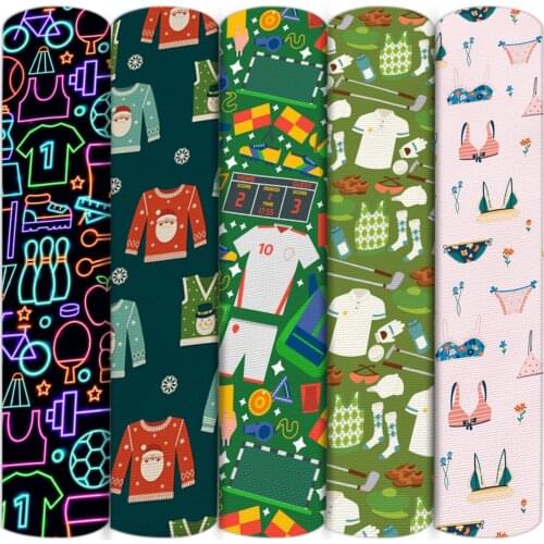 Sports Cloth Pattern Polyester Cotton Fabric For Tissue Sewing Quilting Fabrics Needlework Material DIY Handmade,1Yc15481
