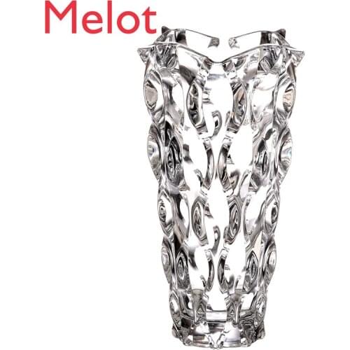 Crystal Glass Vase Fashion Simple Flower Arrangement Decoration Transparent Vase