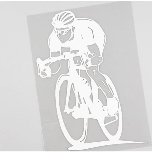 Personality Cool Bicycle Cycling Sport Decal Vinyl Car Sticker Car Window Body Decorative Stickers Accessories Black/Silver