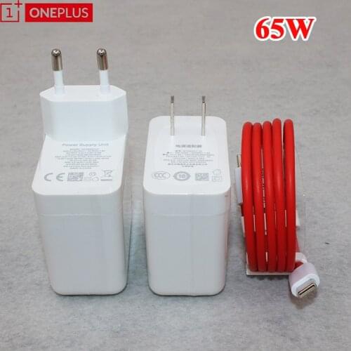Original Oneplus Charger 65W Warpcharge Power Wall Adapter PD Type C Cable For One Plus 1+ 9 Pro 9R 8T 8 7 7T Nord LE 5G 10 100