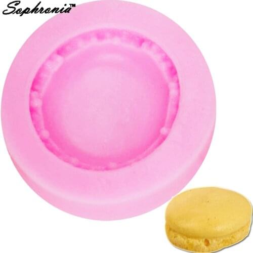 10PCS/SET M411 Macaron Silicone Molds Sugar Candy Moulds DIY Cupcake Party Fondant Cake Decorating Tools 4.7*4.7*1.2cm