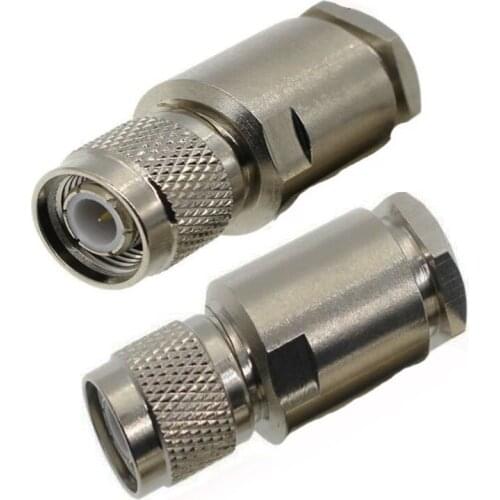 10pcs TNC Male Plug Clamp for RF Coaxial Coax Cable RG5 RG6 LMR300 5D-FB 50-5 Connector