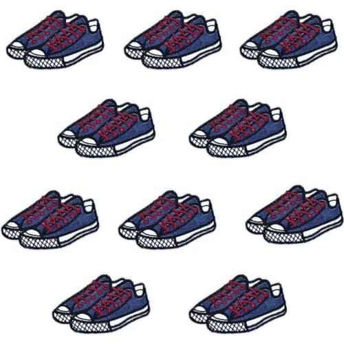 10 pcs Sneakers patches badges for clothing iron embroidered patch applique iron sew on patches sewing accessories for clothes