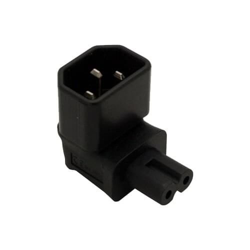 IEC 320 C14 to C7 Power Adapter Female to Male F/M Plug Converter AC CONVERTER IEC 3Pin Female to 2Pin Male Right Angle