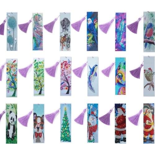 Diamond Painting Bookmark Diamond Art Bookmarks Cross Stitch Embroidery Kit Special Shaped Drill for Adults DIY Art Craft Home