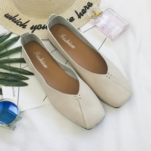 Women Ballet Flats Shoes PU Leather Slip on Ladies Shallow Moccasins Casual Shoes Female Summer Loafer Shoes Women 2021