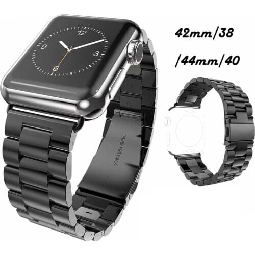 Watch correa for Apple Watch Series 4 5 44mm 42mm bands cinturino Stainless Steel Strap Link Bracelet for iWatch Band Wristband