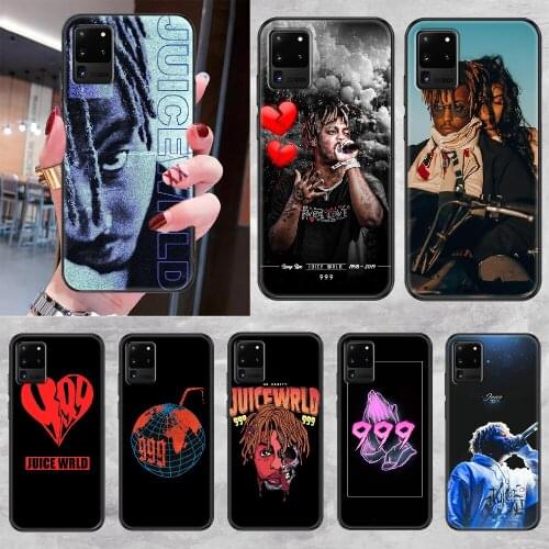 Hip Hop Juice WRLD Phone case For Samsung Galaxy Note 4 8 9 10 20 S8 S9 S10 S10E S20 Plus UITRA Ultra black fashion shell