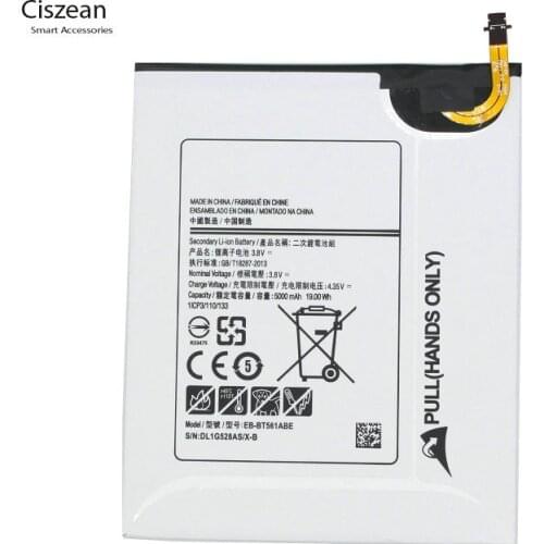 Ciszean 1x EB-BT561ABE Replacement Battery For Samsung GalaxyTablet Tab E T560 SM-T560 T561 T565 5000mAh + Tracking Code