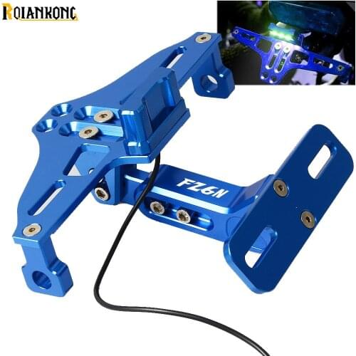 For YAMAHA FZ6N YZ-6N 1998 1999 2000 2001 2002 2003 2004 Motorcycle Adjustable Bracket Licence Plate Holder Frame Number Plate