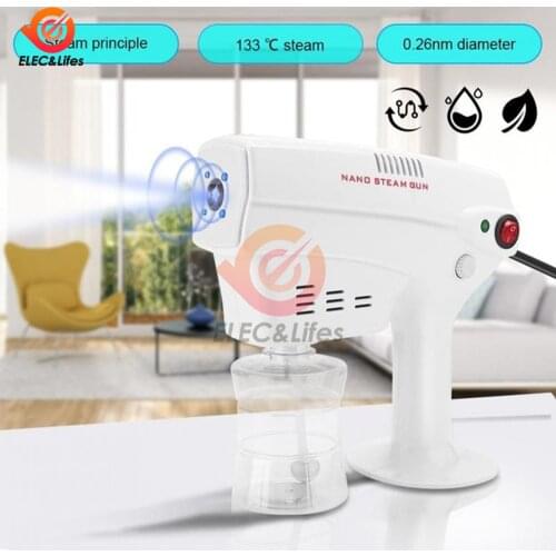 AC 110-240V 260ML Blue Ray Fogger Machine Blue Light Nano Steam Spray Gun 1200W Air Purifies Aerosol Water Mist Trigger Sprayer